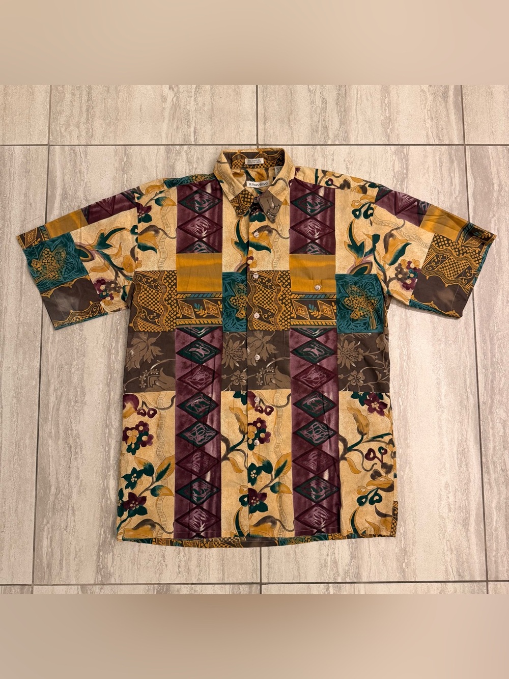 Burma Bibas Hawaiian 60 Singles Cotton Lawn Button Down (lot of 2) - M/M - Picture 7 of 11